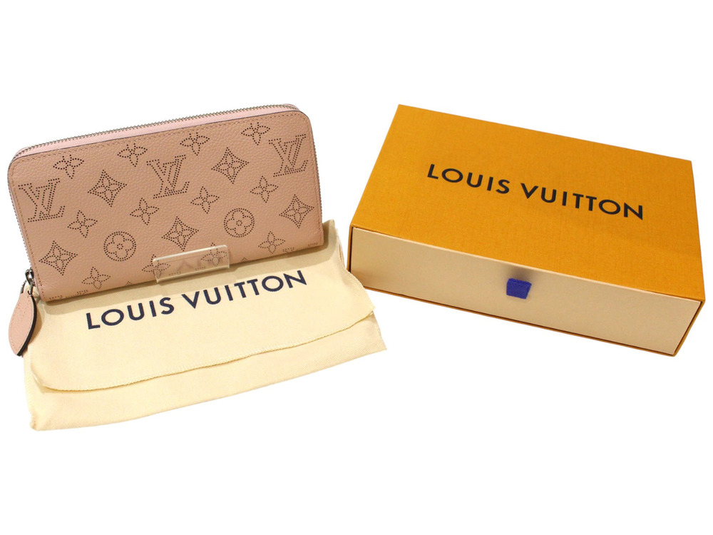 LOUIS VUITTON Zippy Wallet Mahina Jasmine Pink Round Zipper Long